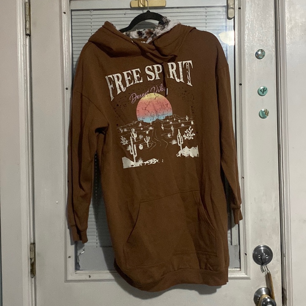 Brown sweater long